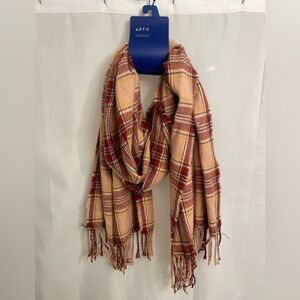 NEW Apt 9 Plaid Oblong Blanket Scarf
